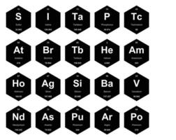 20 Preiodic table of the elements Icon Pack Design vector