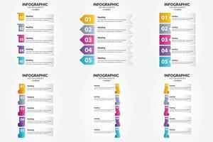 ilustración vectorial infografía conjunto de diseño plano para folleto publicitario y revista vector