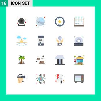 User Interface Pack of 16 Basic Flat Colors of cloud lab glassware bookmark lab flask chemical flask Editable Pack of Creative Vector Design Elements