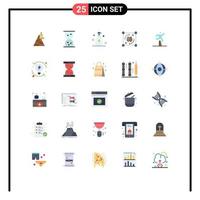 Set of 25 Modern UI Icons Symbols Signs for running jumping clean athlete brain Editable Vector Design Elements