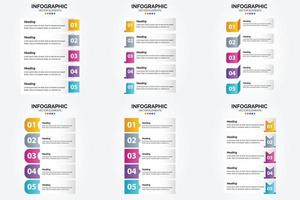 ilustración vectorial infografía conjunto de diseño plano para folleto publicitario y revista vector