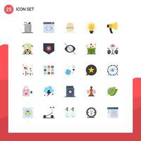 Set of 25 Modern UI Icons Symbols Signs for ads innovation website creative usa Editable Vector Design Elements