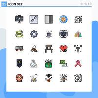 25 Creative Icons Modern Signs and Symbols of disable gas noodles co power Editable Vector Design Elements