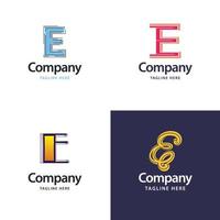 Letter E Big Logo Pack Design Creative Modern logos design for your business vector