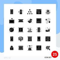 25 iconos creativos signos y símbolos modernos de la red de anuncios de venta de montaje armario de gran venta elementos de diseño vectorial editables vector