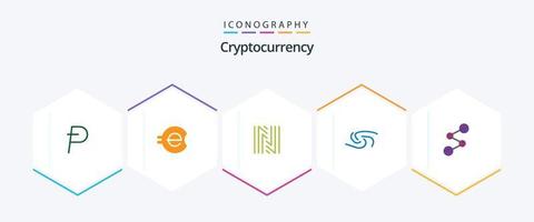Cryptocurrency 25 Flat icon pack including coin. crypto currency. neoscoin. crypto. syscoin vector
