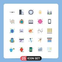 Universal Icon Symbols Group of 25 Modern Flat Colors of hardware spring office holiday egg Editable Vector Design Elements