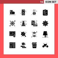 16 Creative Icons Modern Signs and Symbols of share document tools checklist medical Editable Vector Design Elements