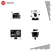 paquete de iconos vectoriales de stock de signos y símbolos de línea para dibujar la línea wifi en elementos de diseño vectorial editables de hobby vector