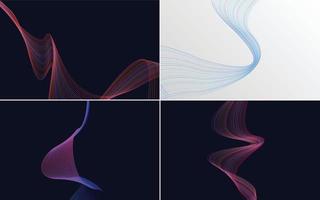 modern wave curve abstract presentation background Pack vector