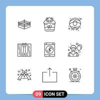 Outline Pack of 9 Universal Symbols of smartphone connect summer bluetooth fix Editable Vector Design Elements