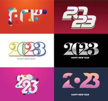 Big Set of 2023 Happy New Year logo text design 2023 number design template vector