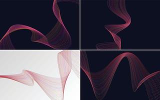 modern wave curve abstract presentation background Pack vector