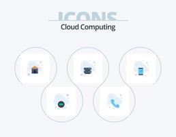 Cloud Computing Flat Icon Pack 5 Icon Design. device. android. storage. cloud vector