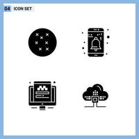 Solid Glyph concept for Websites Mobile and Apps cross stitch based notification traveling cloud Editable Vector Design Elements