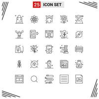 Universal Icon Symbols Group of 25 Modern Lines of ladle innovation dollar idea direction Editable Vector Design Elements