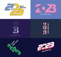 Big Set of 2023 Happy New Year logo text design 2023 number design template vector