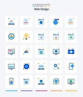 Creative Web Design 25 Flat icon pack  Such As document. html. page. page. internet vector