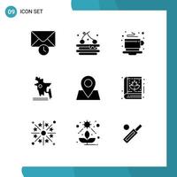 9 Creative Icons Modern Signs and Symbols of leaf location tea pointer bangladesh Editable Vector Design Elements