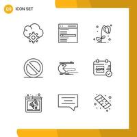 9 Creative Icons Modern Signs and Symbols of game character sun flower stop close Editable Vector Design Elements