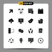 16 Creative Icons Modern Signs and Symbols of cloud upload design arrow vehicles Editable Vector Design Elements