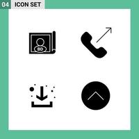 paquete de iconos de vector de stock de 4 signos y símbolos de línea para bangladesh flecha internacional móvil hasta elementos de diseño de vector editables