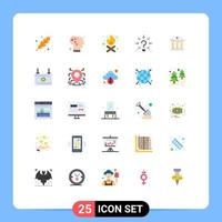 25 Universal Flat Colors Set for Web and Mobile Applications building suggestion bonfire solution question Editable Vector Design Elements