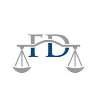 letra fd diseño de logotipo de bufete de abogados para abogado, justicia, abogado de derecho, legal, servicio de abogado, bufete de abogados, escala, bufete de abogados, abogado de negocios corporativos vector