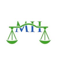 letra mh bufete de abogados diseño de logotipo para abogado, justicia, abogado de derecho, legal, servicio de abogado, bufete de abogados, escala, bufete de abogados, abogado de negocios corporativos vector
