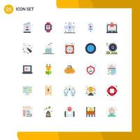 Set of 25 Modern UI Icons Symbols Signs for laptop phone disease love medicine Editable Vector Design Elements