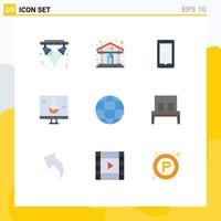 9 Creative Icons Modern Signs and Symbols of echography eco science building biology android Editable Vector Design Elements