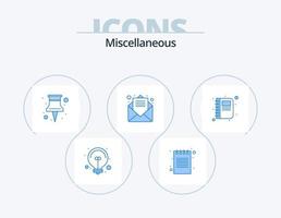 Miscellaneous Blue Icon Pack 5 Icon Design. book. office. open email. email vector