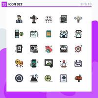 25 Creative Icons Modern Signs and Symbols of dumbbell message glass email document Editable Vector Design Elements