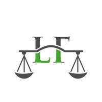 Letter LF Law Firm Logo Design For Lawyer, Justice, Law Attorney, Legal, Lawyer Service, Law Office, Scale, Law firm, Attorney Corporate Business vector