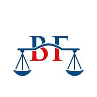letra bf diseño de logotipo de bufete de abogados para abogado, justicia, abogado de derecho, legal, servicio de abogado, bufete de abogados, escala, bufete de abogados, abogado de negocios corporativos vector