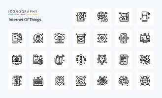25 Internet Of Things Line icon pack vector