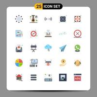 Group of 25 Modern Flat Colors Set for help power nature hardware ui Editable Vector Design Elements