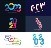 Big Set of 2023 Happy New Year logo text design 2023 number design template vector