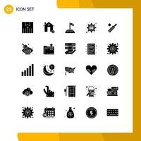 25 iconos creativos signos y símbolos modernos de australia css house cog sport elementos de diseño vectorial editables vector