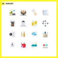 16 Thematic Vector Flat Colors and Editable Symbols of classroom medical potato health move Editable Pack of Creative Vector Design Elements