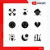 User Interface Pack of 9 Basic Solid Glyphs of emot technology down products devices Editable Vector Design Elements