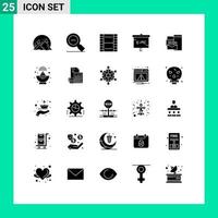 25 Creative Icons Modern Signs and Symbols of lab education search less ux film Editable Vector Design Elements