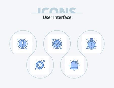 User Interface Blue Icon Pack 5 Icon Design. . timer. ui. watch. user vector
