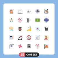 25 iconos creativos signos y símbolos modernos de caja película zapatos entretenimiento hombre elementos de diseño vectorial editables vector