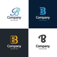 Letter B Big Logo Pack Design Creative Modern logos design for your business vector