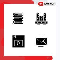 Set of Modern UI Icons Symbols Signs for books design desk living message Editable Vector Design Elements