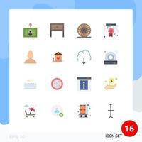 16 iconos creativos signos y símbolos modernos de persona avatar donut calidad web paquete editable de elementos de diseño de vectores creativos