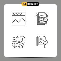 Universal Icon Symbols Group of 4 Modern Filledline Flat Colors of analytics offer business task tag Editable Vector Design Elements