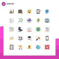 25 iconos creativos signos y símbolos modernos de geografía navegación cartera móvil gps elementos de diseño vectorial editables vector