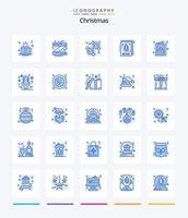 Creative Christmas 25 Blue icon pack  Such As xmas. christmas. fashion. card. dessert vector